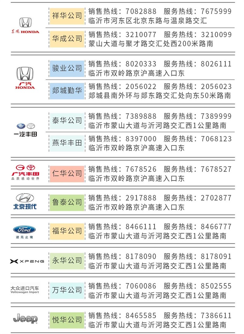臨沂汽車消費券遠(yuǎn)通集團適用門店#8787