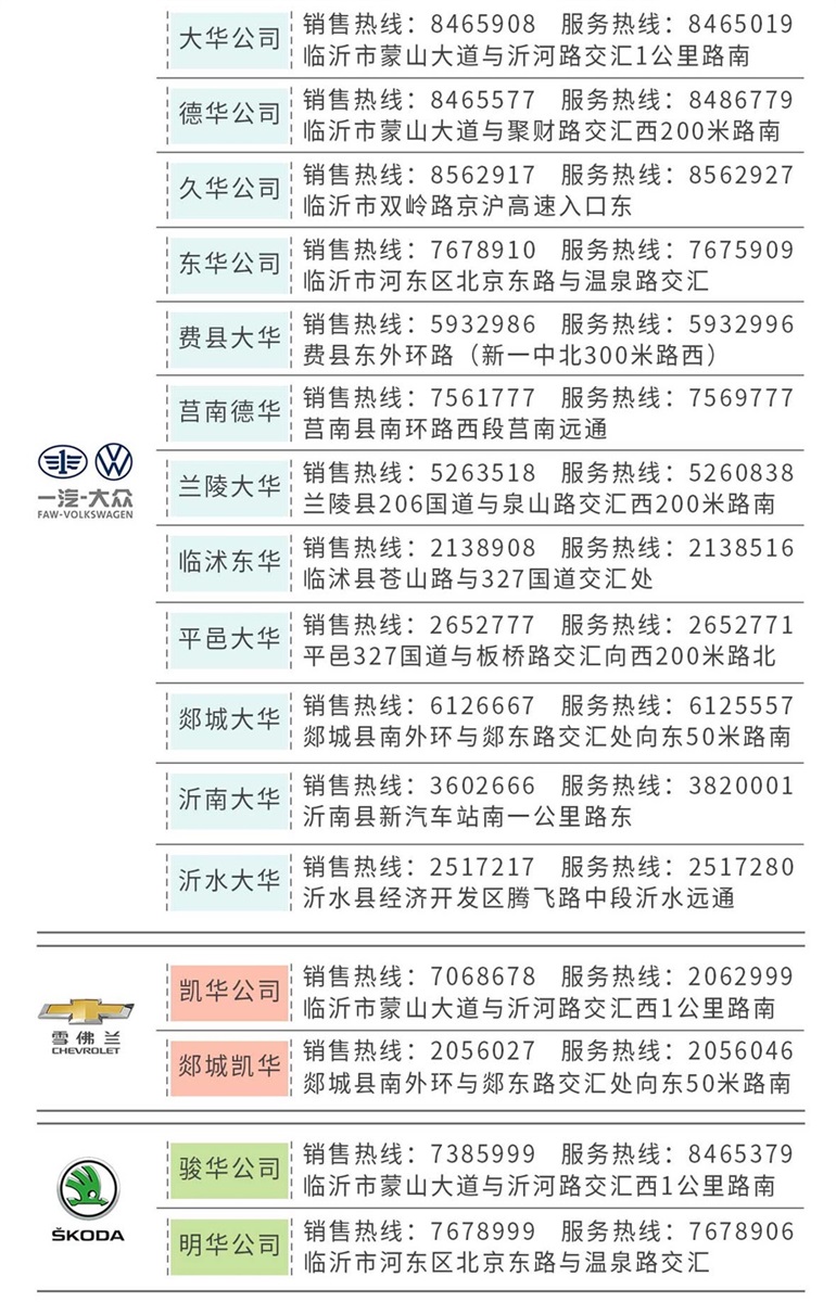 臨沂汽車消費券遠(yuǎn)通集團適用門店#8785