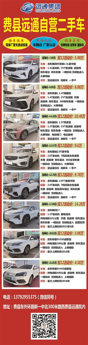 【遠通精品二手車推薦】大眾、紅旗、豐田……50余款二手車任選！#10886